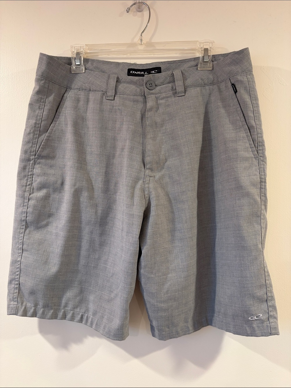 O'Neill Men's Light Gray Flat Front Shorts